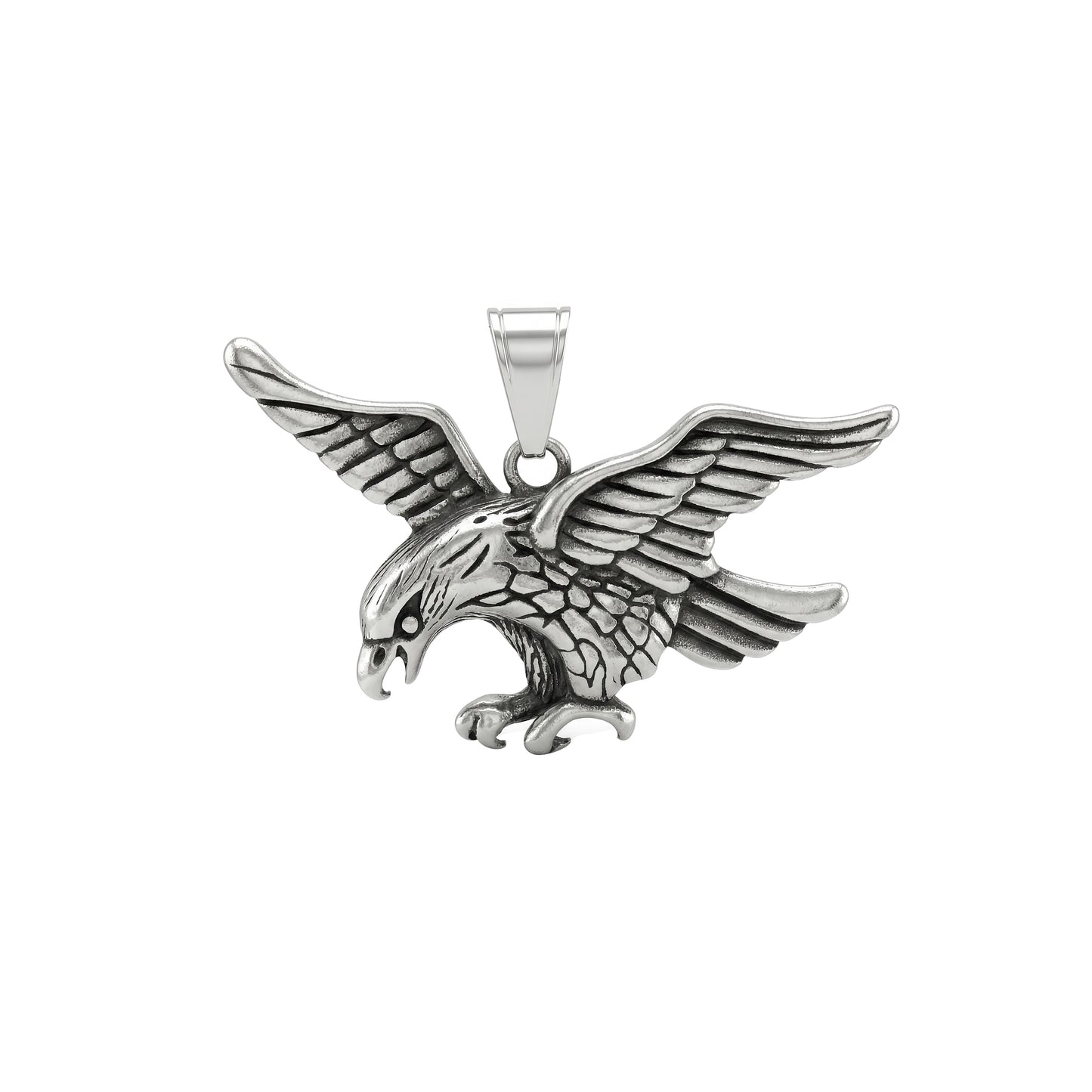 Eagle Necklace, Bird Pendant, American Eagle Necklace, Freedom Pendant, Thunderbird Hawk Bird Necklace, Men's Punk Jewelry, Gift for Him