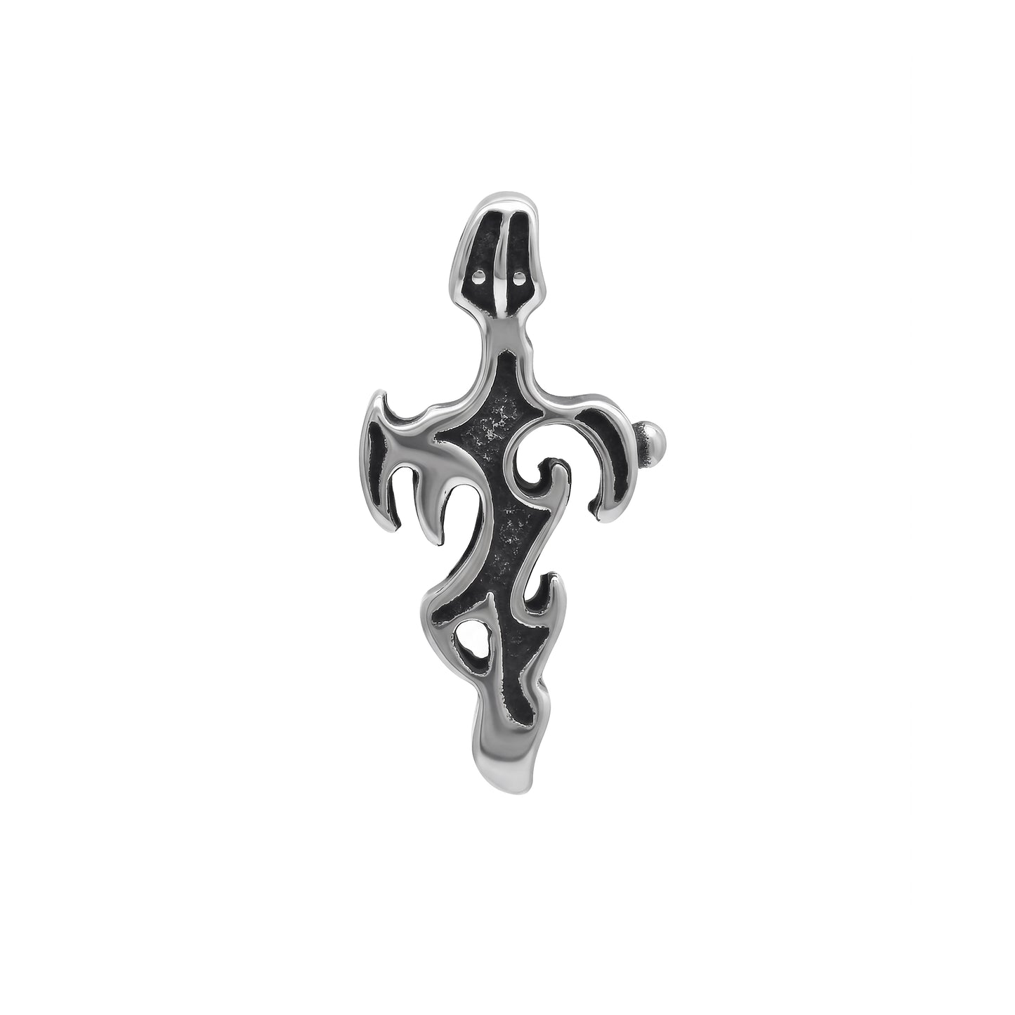 Gothic Cross Pendant Necklace, Stainless Steel Cross Jewelry, Tribal Cross Necklace, Christian Cross Charm, Punk Cross Pendant for Men Women