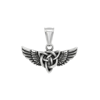 Celtic Knot Wings Pendant, Trinity Knot Necklace, Celtic Symbol Jewelry, Viking Celtic Pendant, Spiritual Knot Necklace