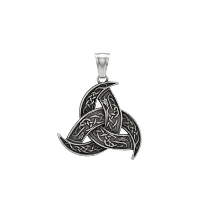Viking Necklace Triple Head of Odin Stainless Steel Pendant, Unisex Cletic Knot Pendant Necklace, Norse Pendant, All Father Odin Pendant