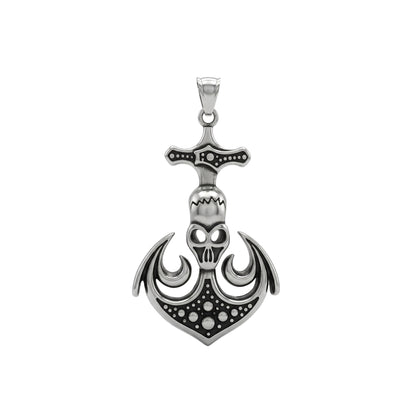 Skull Axe Pendant Necklace, Viking Skull Axe Jewelry, Gothic Battle Axe Necklace, Stainless Steel Warrior Pendant, Viking Jewelry for Men