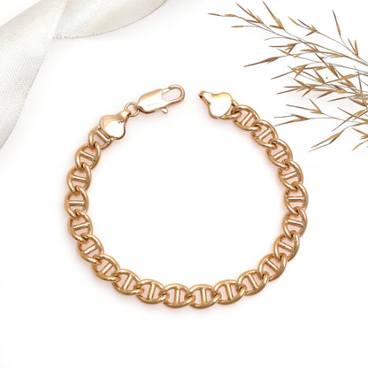 Gold Filled Bracelet - 8 Inch Thick Curb Chain Bracelet - Cuban Link Bracelet - Stainless Steel Men's Bracelet - Unisex Chain Bracelet