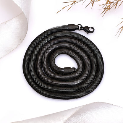 Serpantine Thick Chain Necklace, Silver Tone Stainless Steel Snake Chain 22 Inch, Men's Stainless Steel Chain, Handmade Chain, Gift for Him