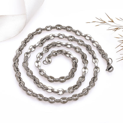 Stainless Steel Twisted Chain Necklace – Pure Solid Steel Chain for Men & Women – Viking Jewelry – Eco-Friendly Pendant Chain