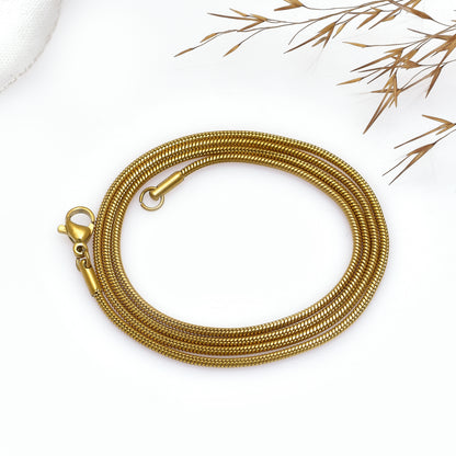 Stainless Steel Wheat Chain Necklace – Stainless Steel Chain for Men & Women – 2.5mm Viking Jewelry – Eco-Friendly Pendant Chain
