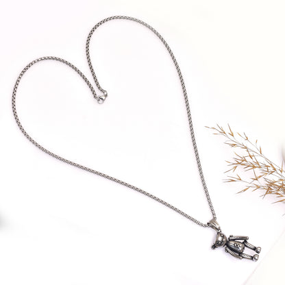 Teddy Bear Pendant Necklace, Cute Bear Charm Jewelry, Stainless Steel Toy Pendant, Minimalist Unisex Necklace, Gift for Her Him