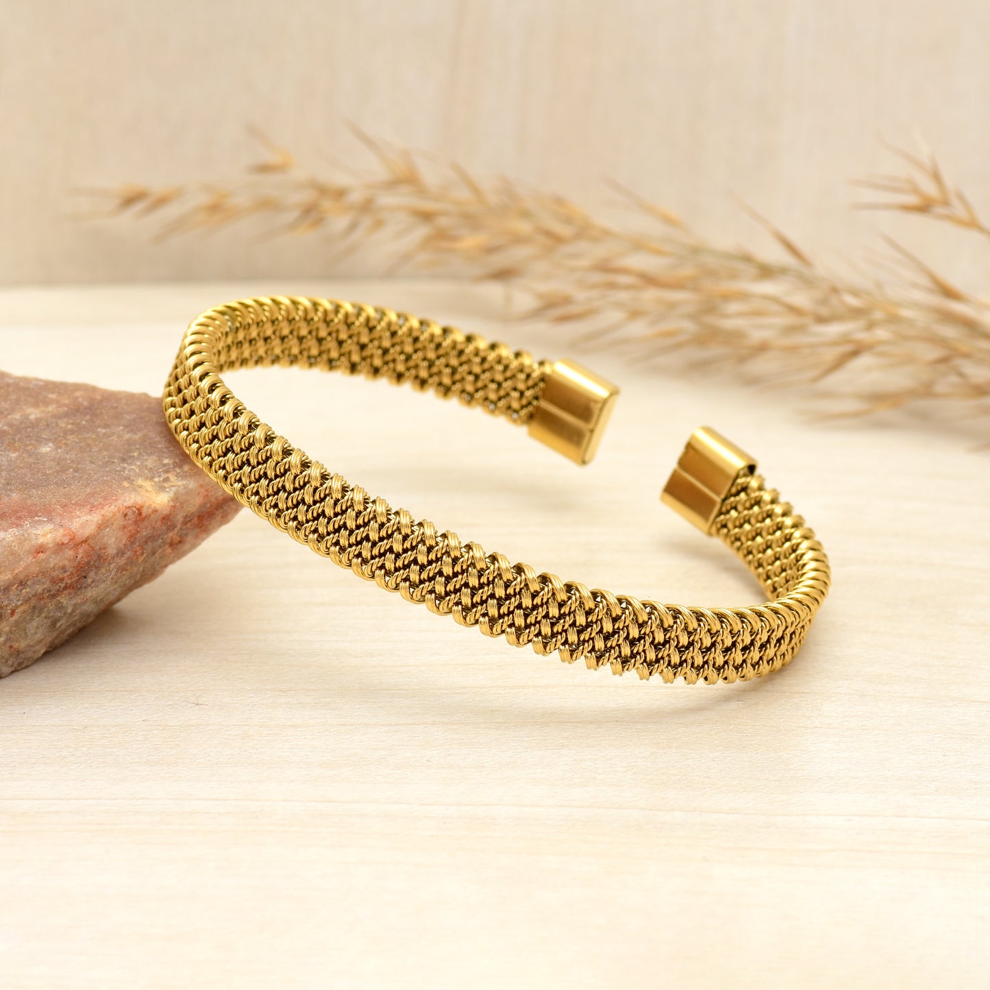 Unisex Stainless Steel Cuff Bracelet | Men's Adjustable Bracelet | Gold & Silver Bangle for Women | Open Cuff Bangle Bracelet
