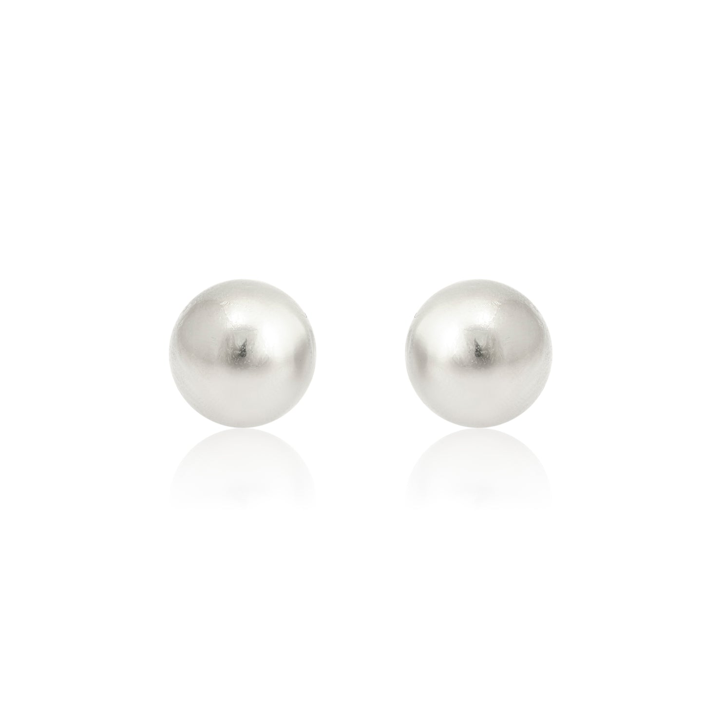Silver Grey Pearl Studs - Ball Studs Earrings - Bridesmaid Jewelry - Everyday Tiny Stud Earrings - Gift for Her