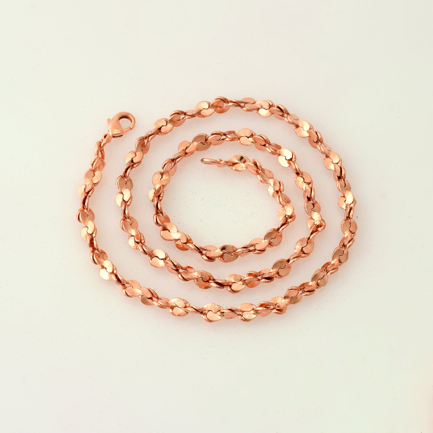 100% Oxidized Copper Twisted Chain Necklace – Pure Solid Copper Chain for Men & Women – 5mm Viking Jewelry – Eco-Friendly Pendant Chain