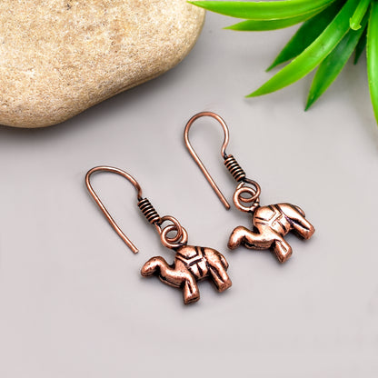 Animal Miniature Jewelry, Camel Dangle Earrings, Camel Charm Jewelry, Dessert Animal, Antique Copper Jewelry, Camel Lover Gift, Animal Charm