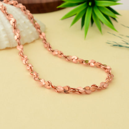 100% Oxidized Copper Twisted Chain Necklace – Pure Solid Copper Chain for Men & Women – 5mm Viking Jewelry – Eco-Friendly Pendant Chain