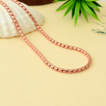 Copper Serpentine Chain Necklace | Handmade Antiqued Chain Necklace | 14"-28" Men's Jewelry | Statement Chain for Him | Pendant Chain