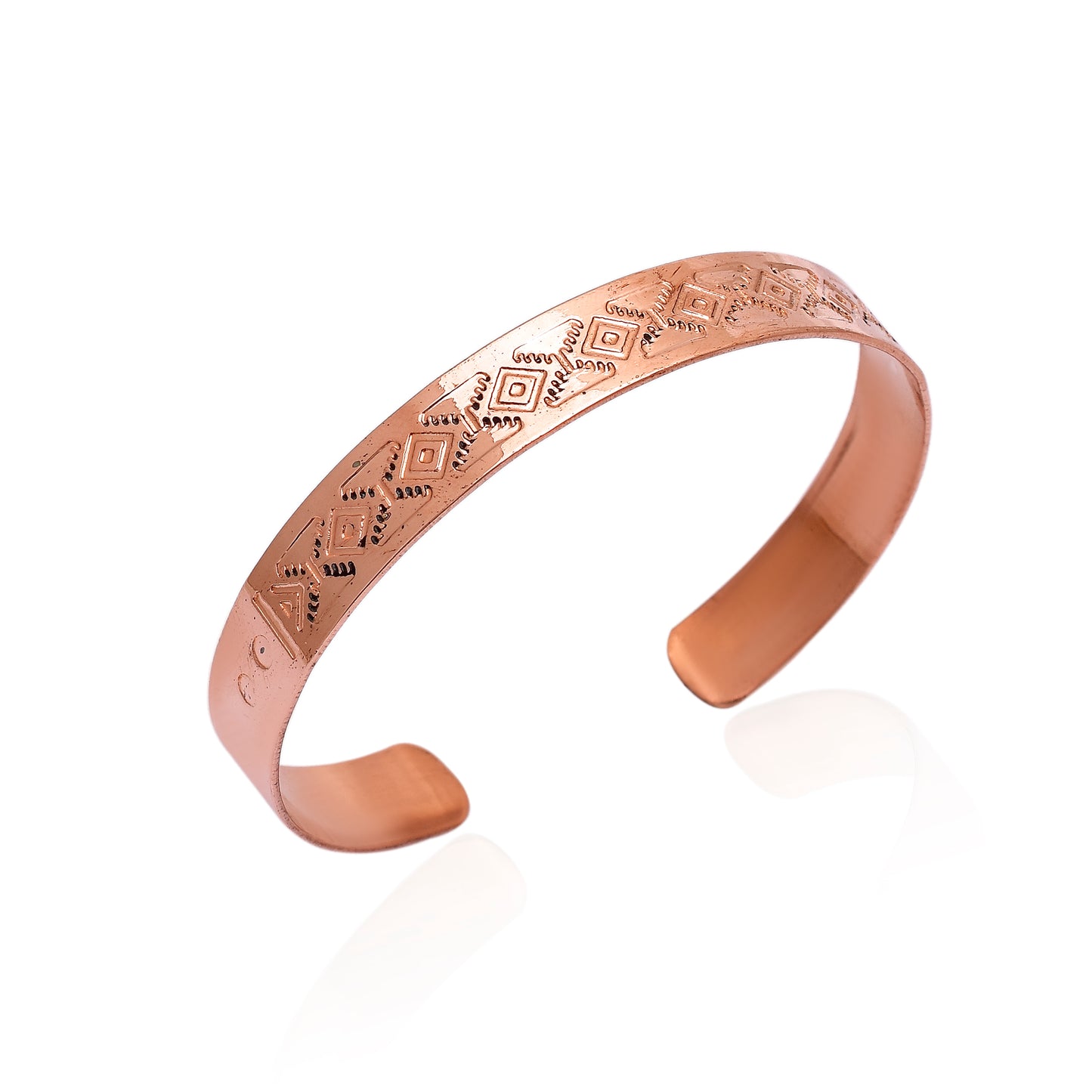 Adjustable Copper Anatolim Kilim Bracelet, Tribal Print Engraved Copper Bracelet, Western Style Jewelry, Copper Cuff Bangle, Ideal for Gift