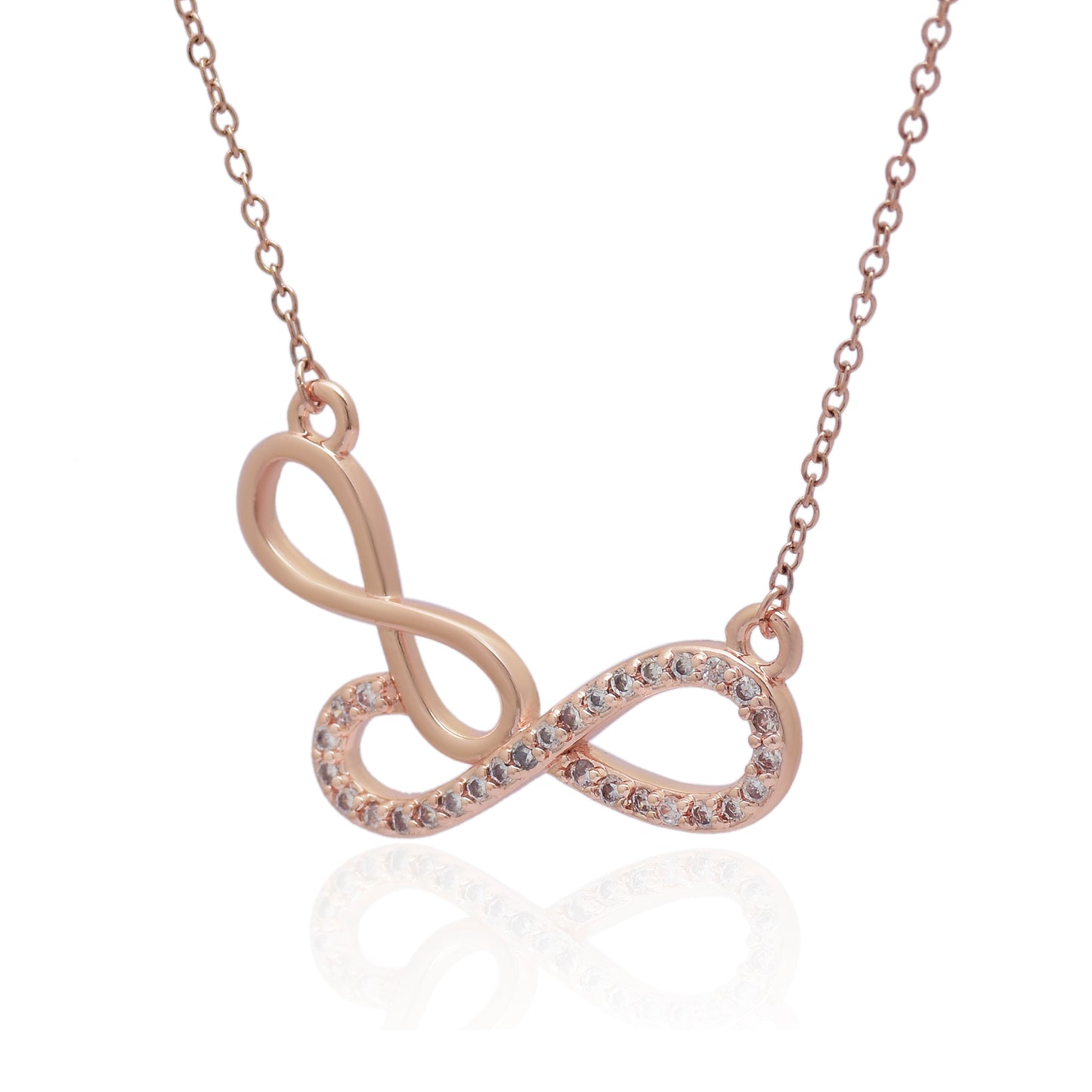 Infinity Symbol Pendant Necklace, Cute Infinity Necklace, Adjustable Chain, Dual Infinity Charm Chain Pendant, Forever Necklace for Her