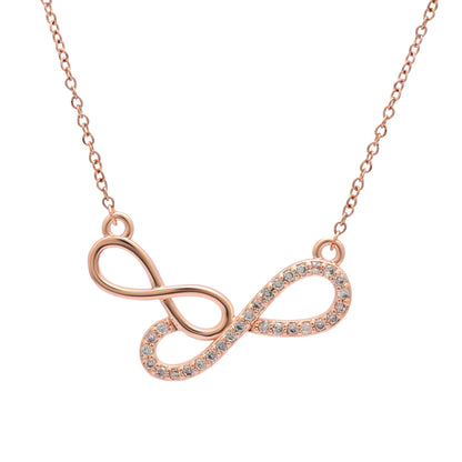 Infinity Symbol Pendant Necklace, Cute Infinity Necklace, Adjustable Chain, Dual Infinity Charm Chain Pendant, Forever Necklace for Her
