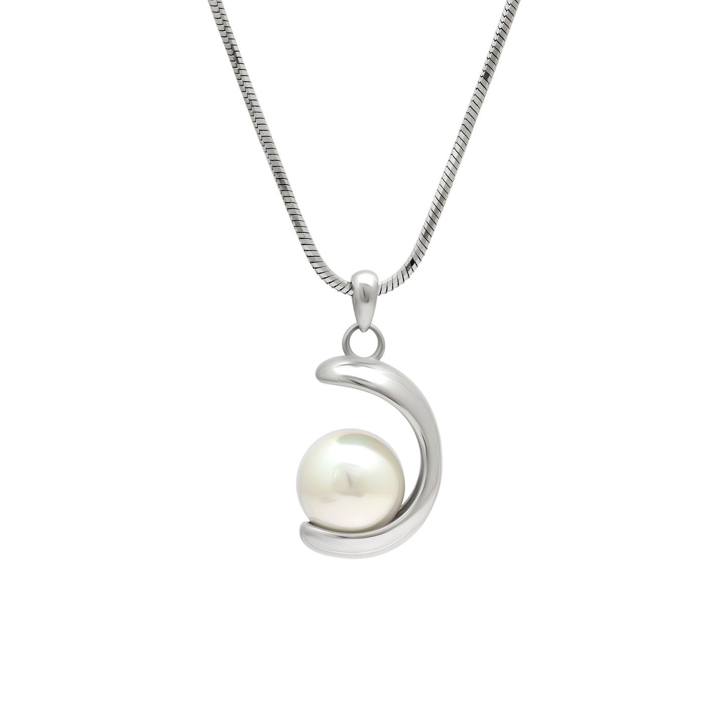 Mother of Pearl Pendant, Anniversary Gift for Her, Elegant Jewelry, Charm Necklace, Pearl Pendant, Adjustable Chain Pendant, Women Jewelry