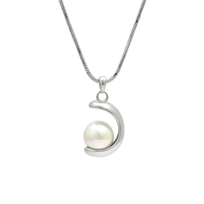 Mother of Pearl Pendant, Anniversary Gift for Her, Elegant Jewelry, Charm Necklace, Pearl Pendant, Adjustable Chain Pendant, Women Jewelry