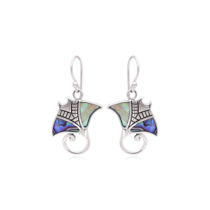 925 Sterling Silver Dangle Fish  Earrings For Women