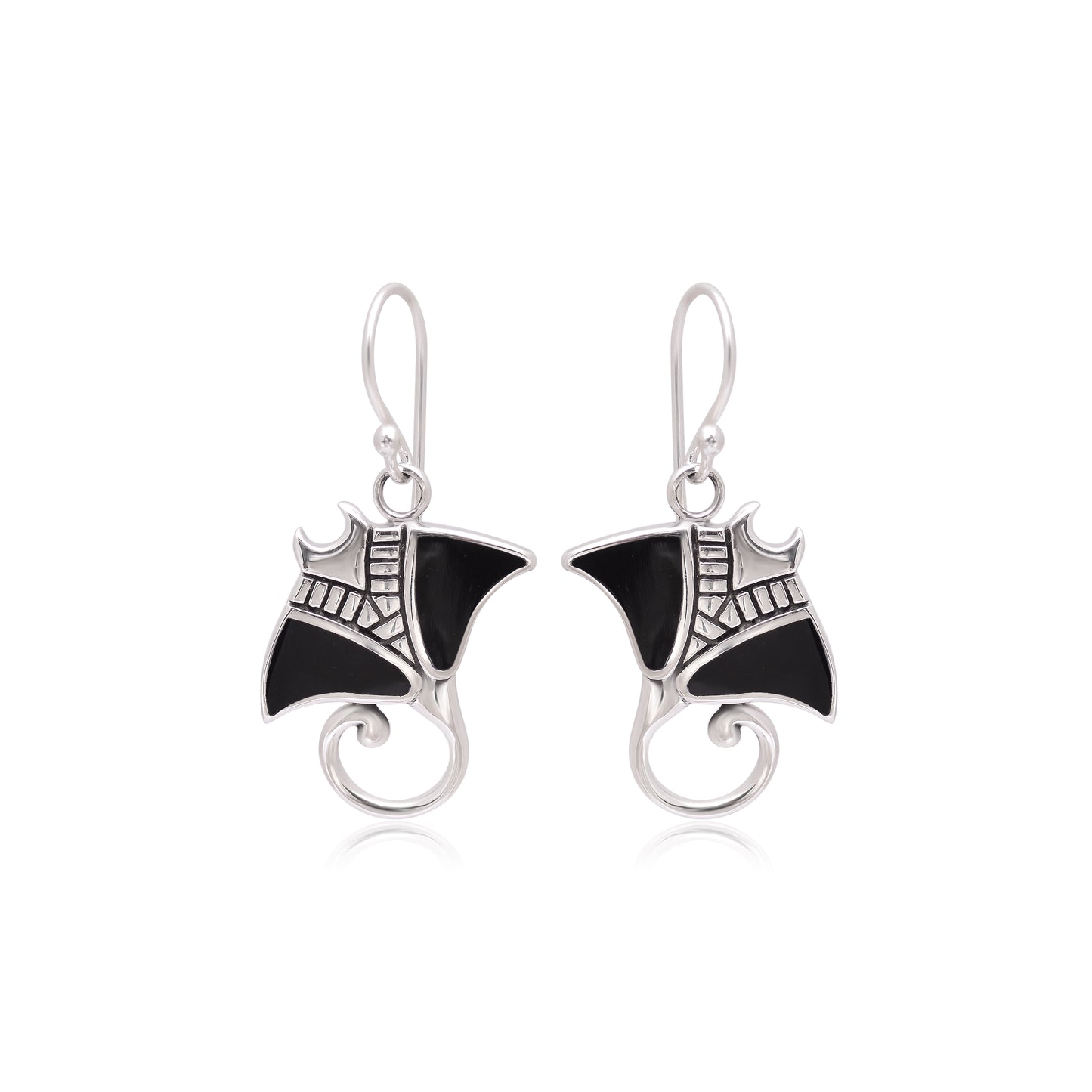 925 Sterling Silver Dangle Fish  Earrings For Women