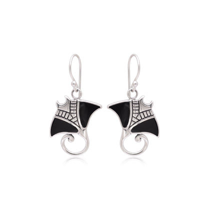 925 Sterling Silver Dangle Fish  Earrings For Women