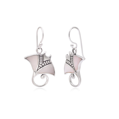 925 Sterling Silver Dangle Fish  Earrings For Women