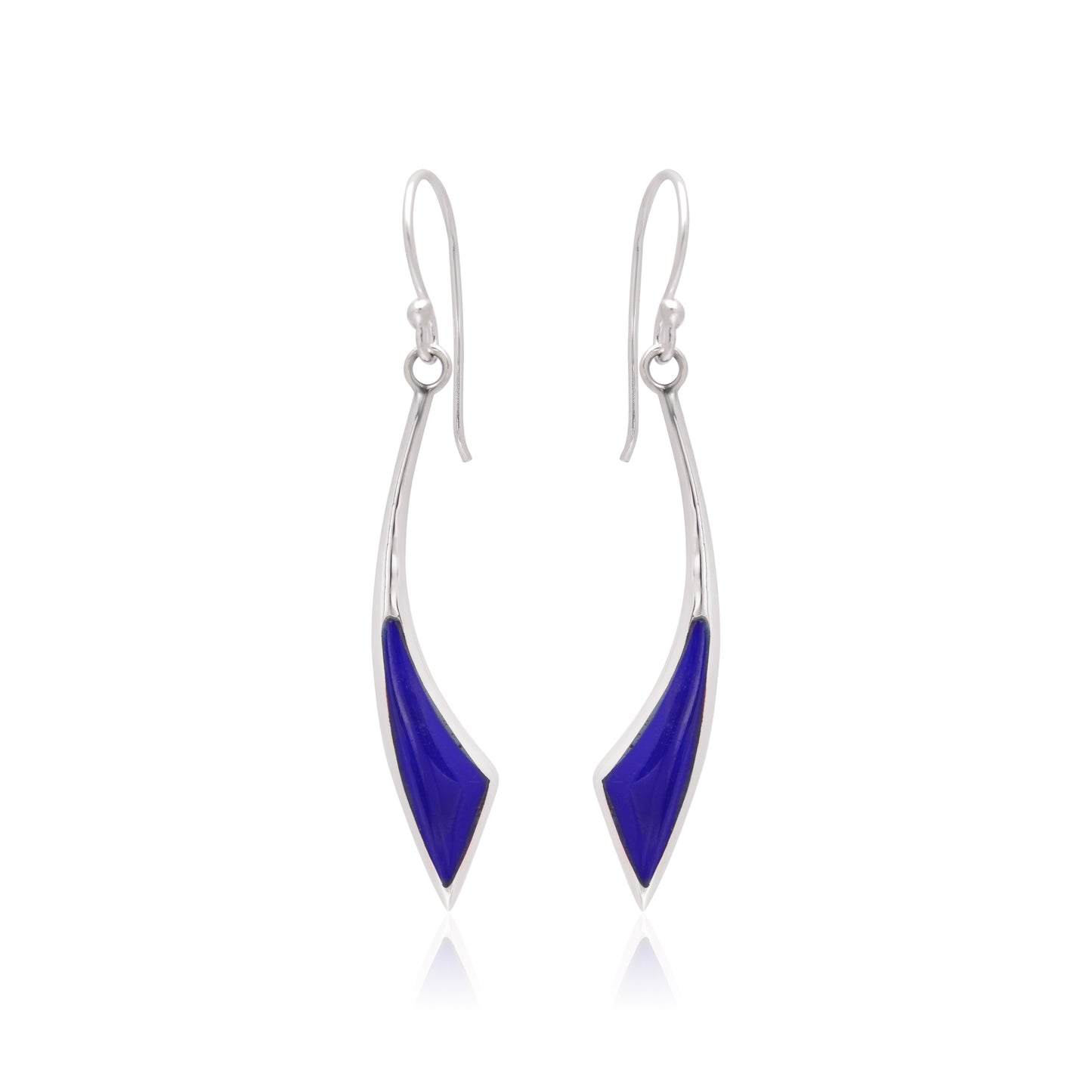 925 Sterling Silver Triangle Dangle Earrings For Women