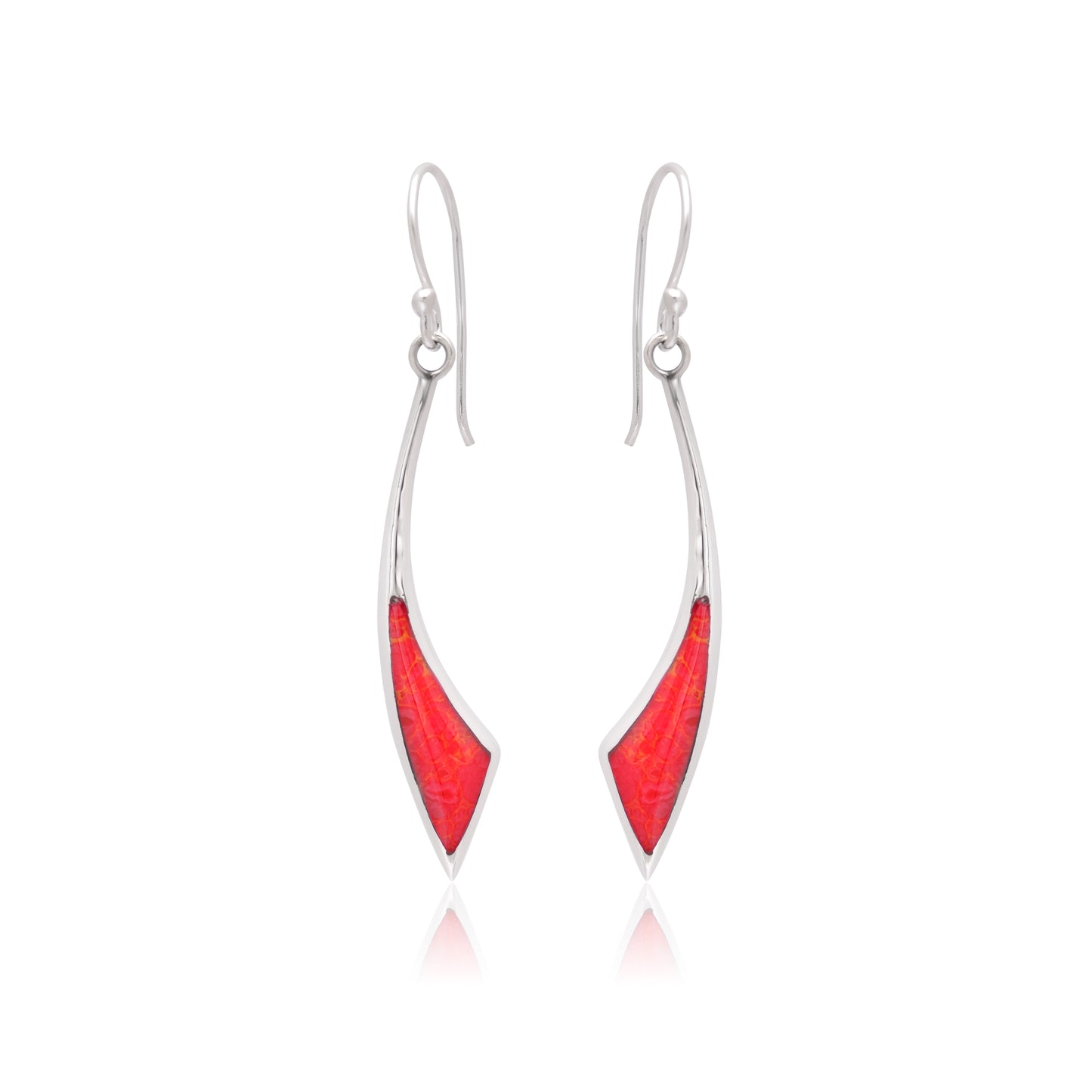 925 Sterling Silver Triangle Dangle Earrings For Women