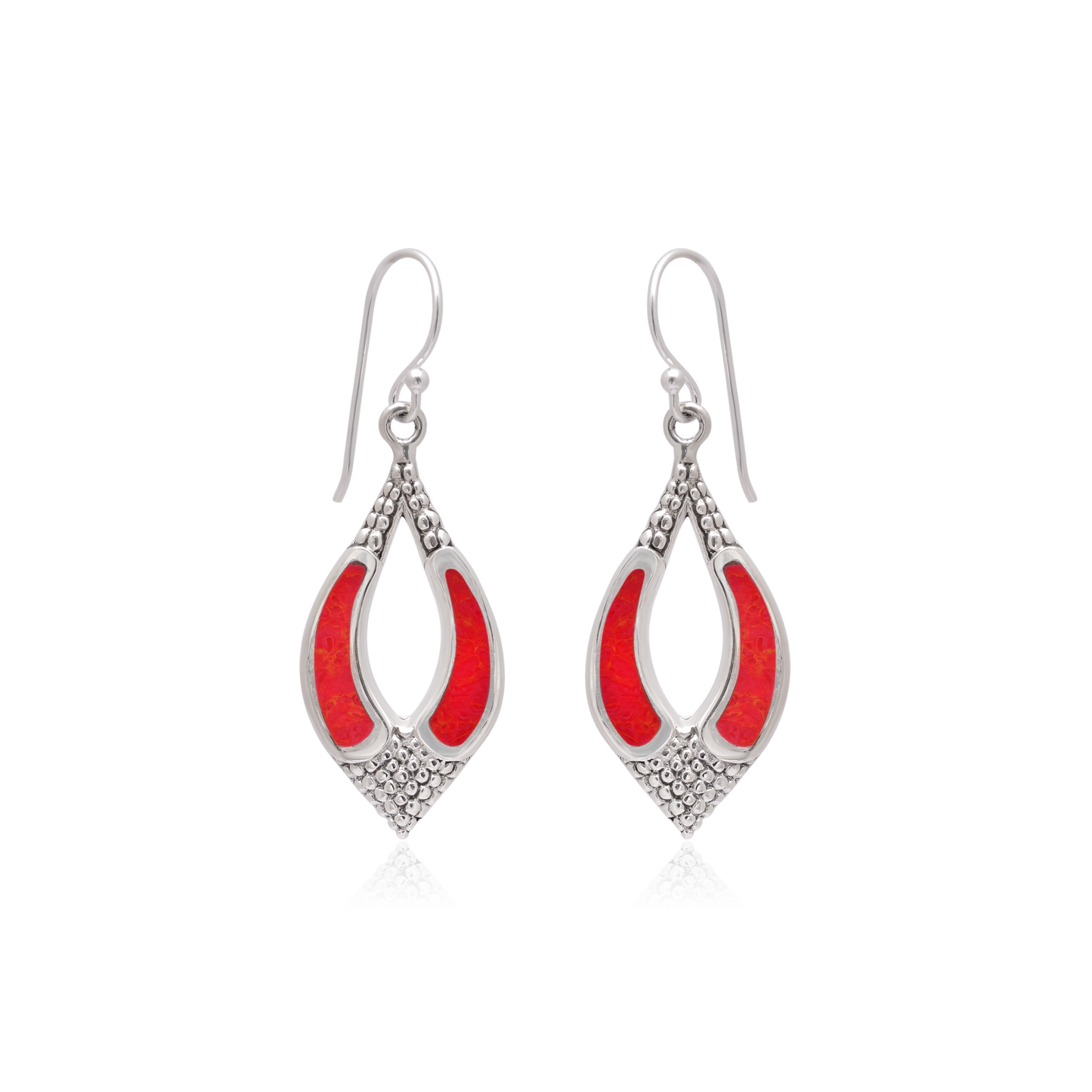 925 Sterling Silver Mother of Pearl Leaf Dangle Earrings for Women