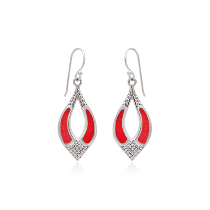 925 Sterling Silver Mother of Pearl Leaf Dangle Earrings for Women