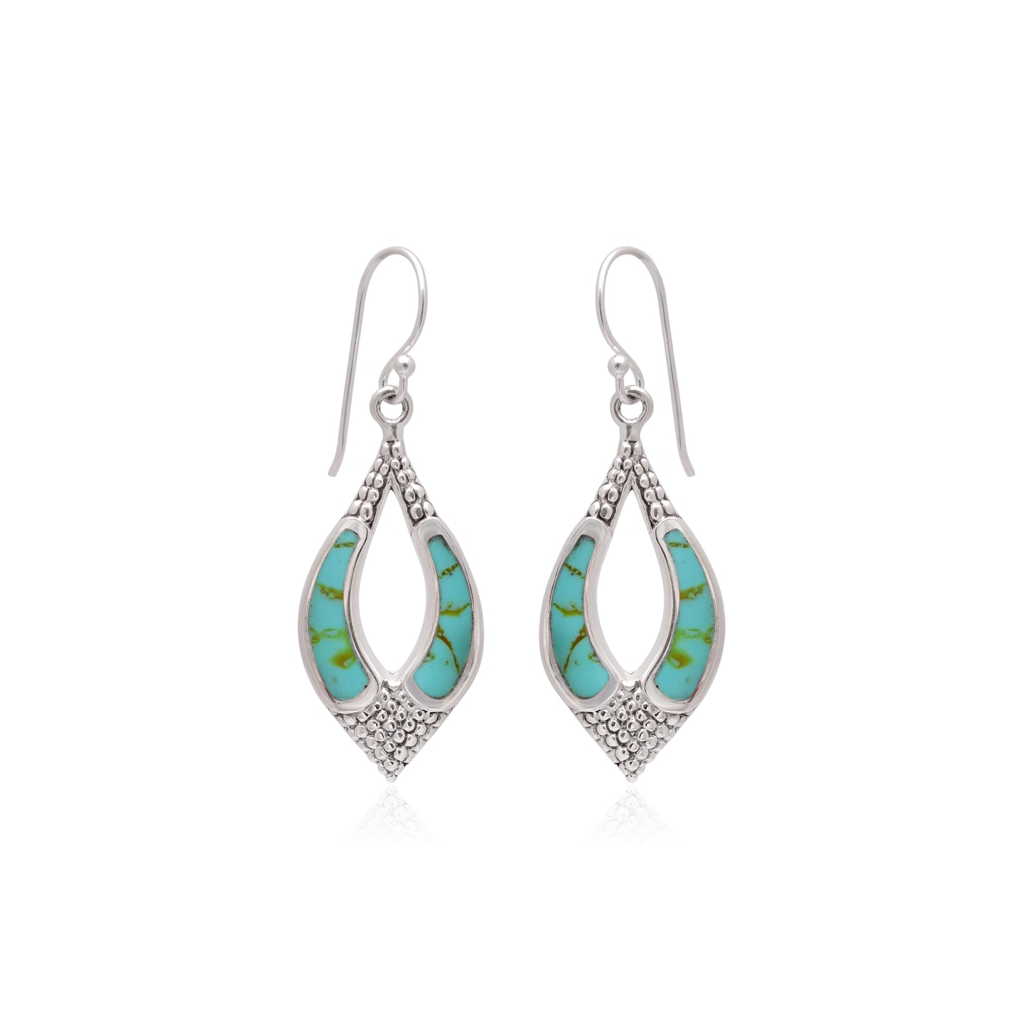 925 Sterling Silver Mother of Pearl Leaf Dangle Earrings for Women