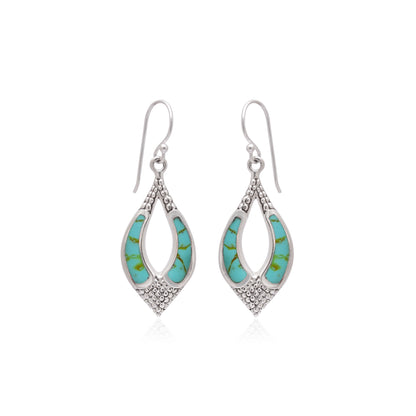 925 Sterling Silver Mother of Pearl Leaf Dangle Earrings for Women