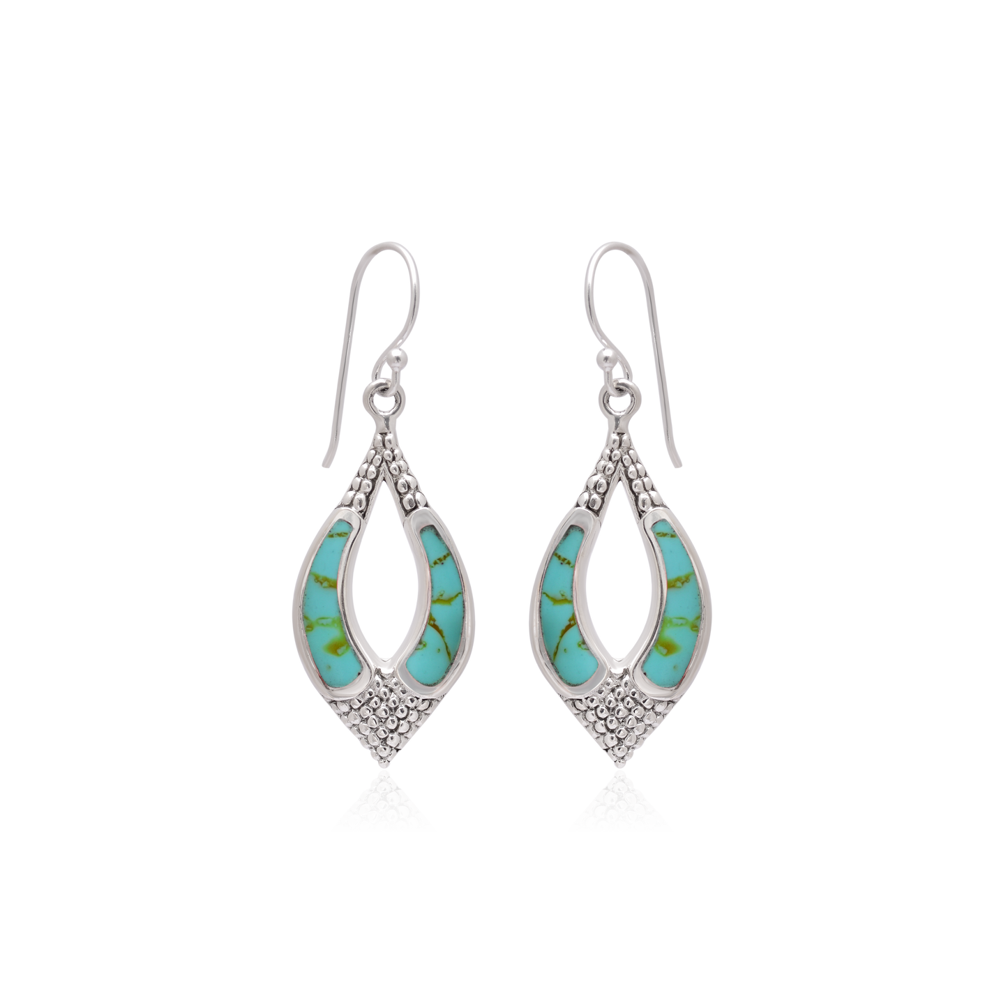 925 Sterling Silver Mother of Pearl Leaf Dangle Earrings for Women