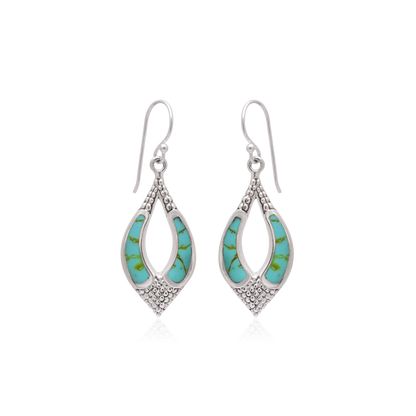 925 Sterling Silver Mother of Pearl Leaf Dangle Earrings for Women