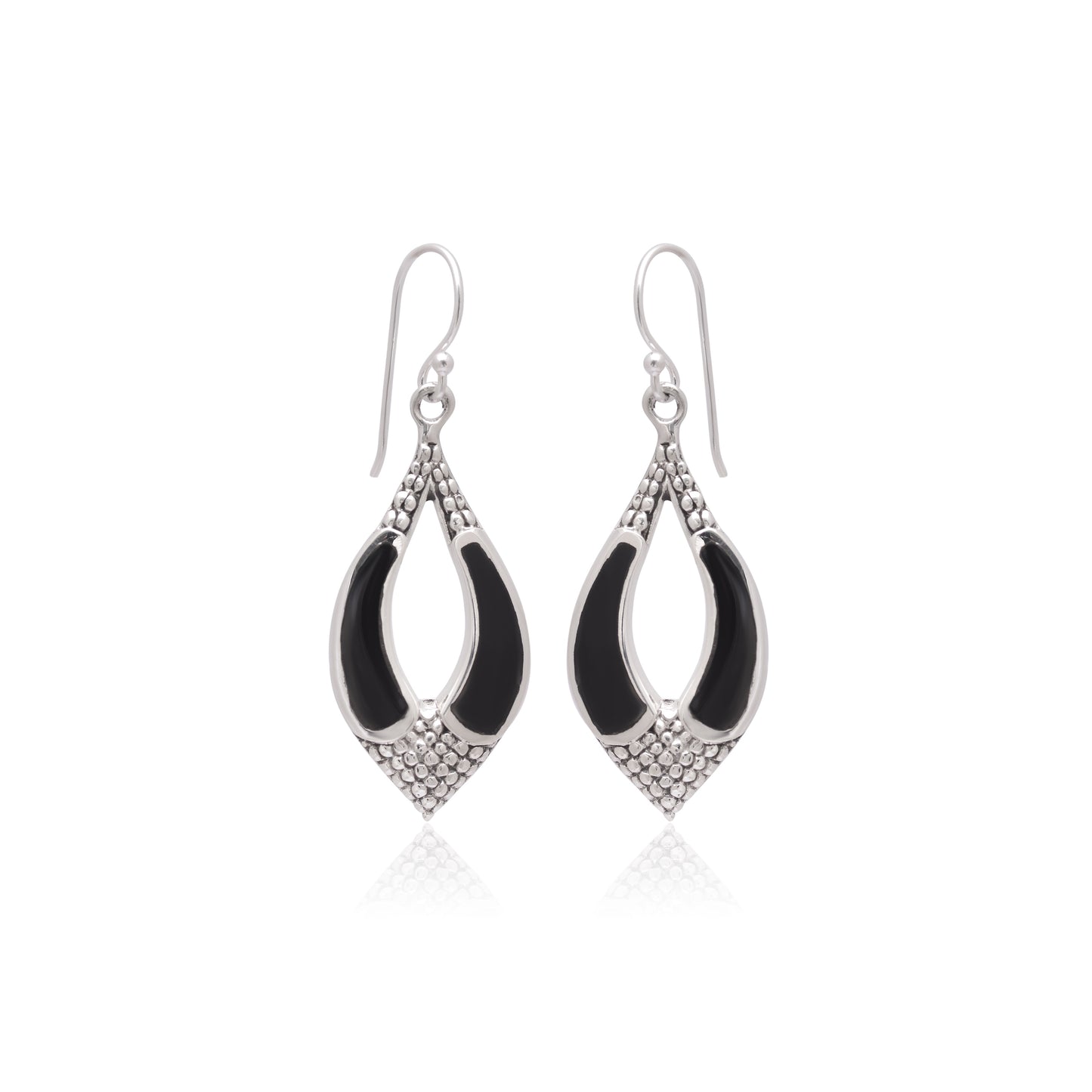 925 Sterling Silver Mother of Pearl Leaf Dangle Earrings for Women