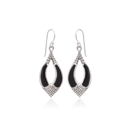 925 Sterling Silver Mother of Pearl Leaf Dangle Earrings for Women