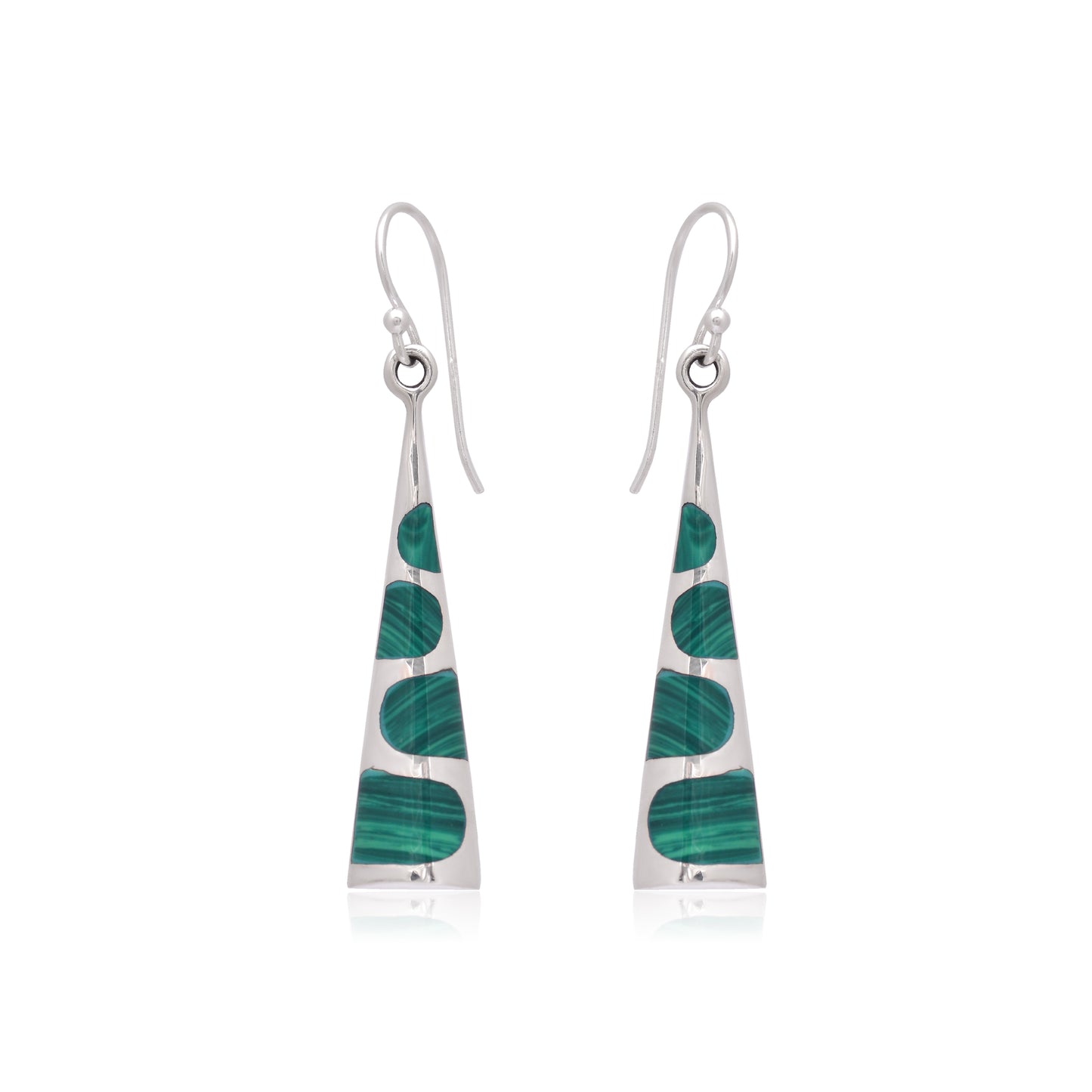 925 Sterling Silver Triangle Earrings Dangle For Women