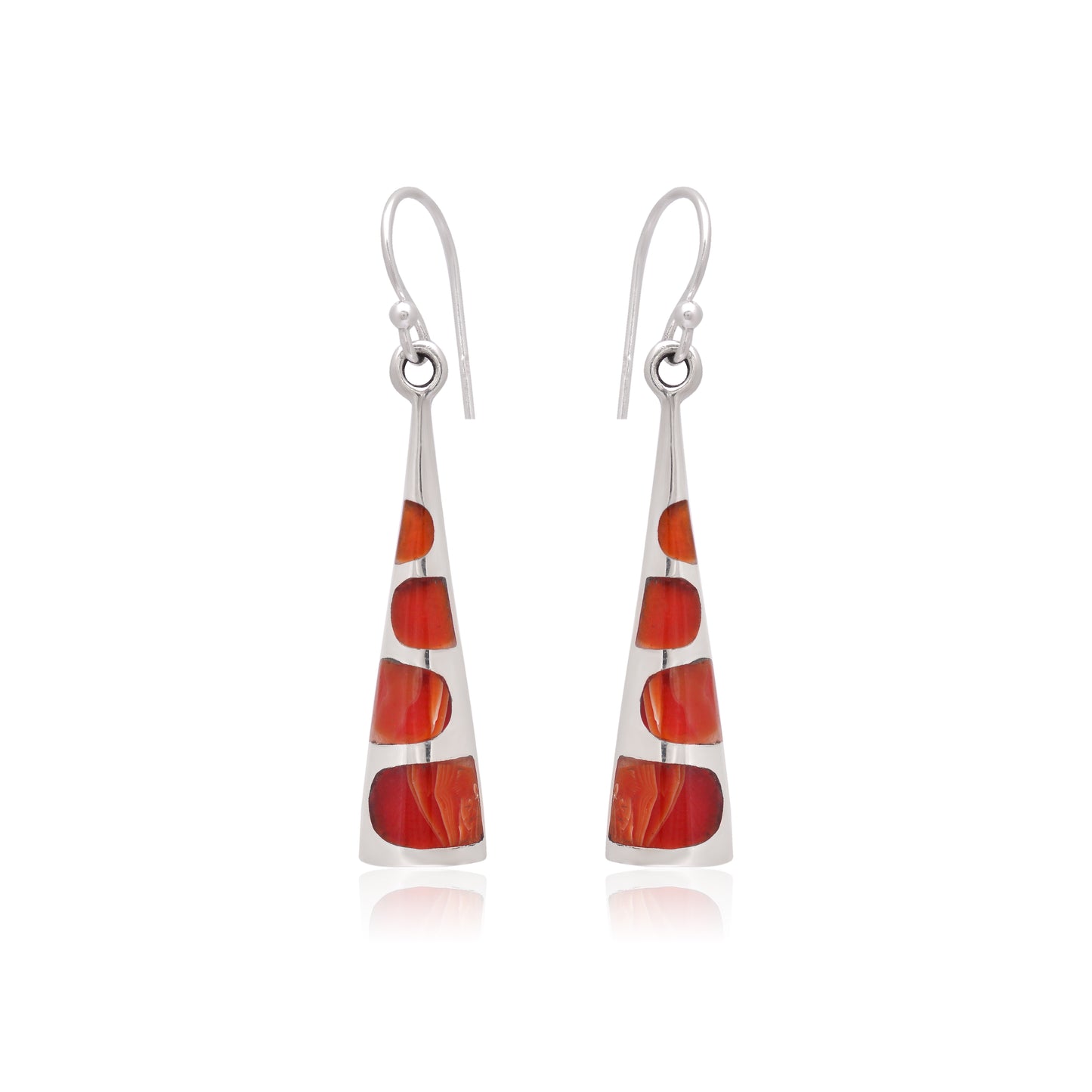 925 Sterling Silver Triangle Earrings Dangle For Women
