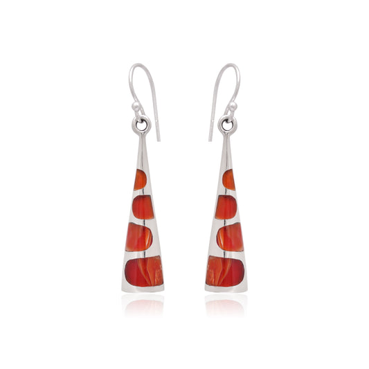 925 Sterling Silver Triangle Earrings Dangle For Women