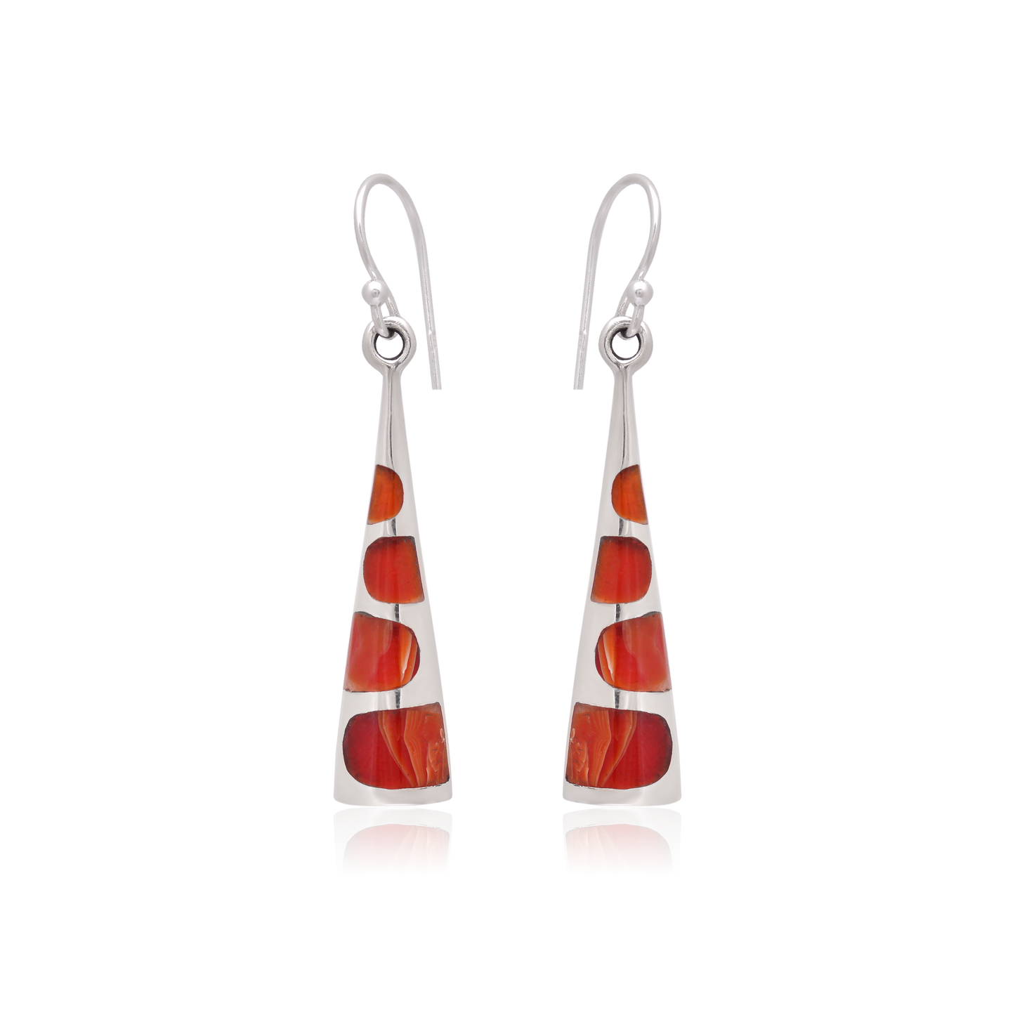 925 Sterling Silver Triangle Earrings Dangle For Women