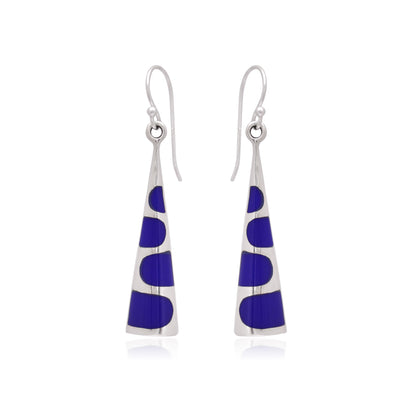 925 Sterling Silver Triangle Earrings Dangle For Women