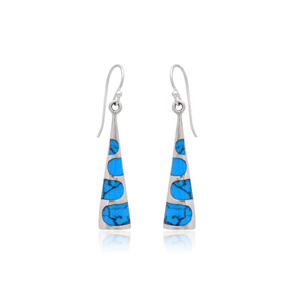 925 Sterling Silver Triangle Earrings Dangle For Women