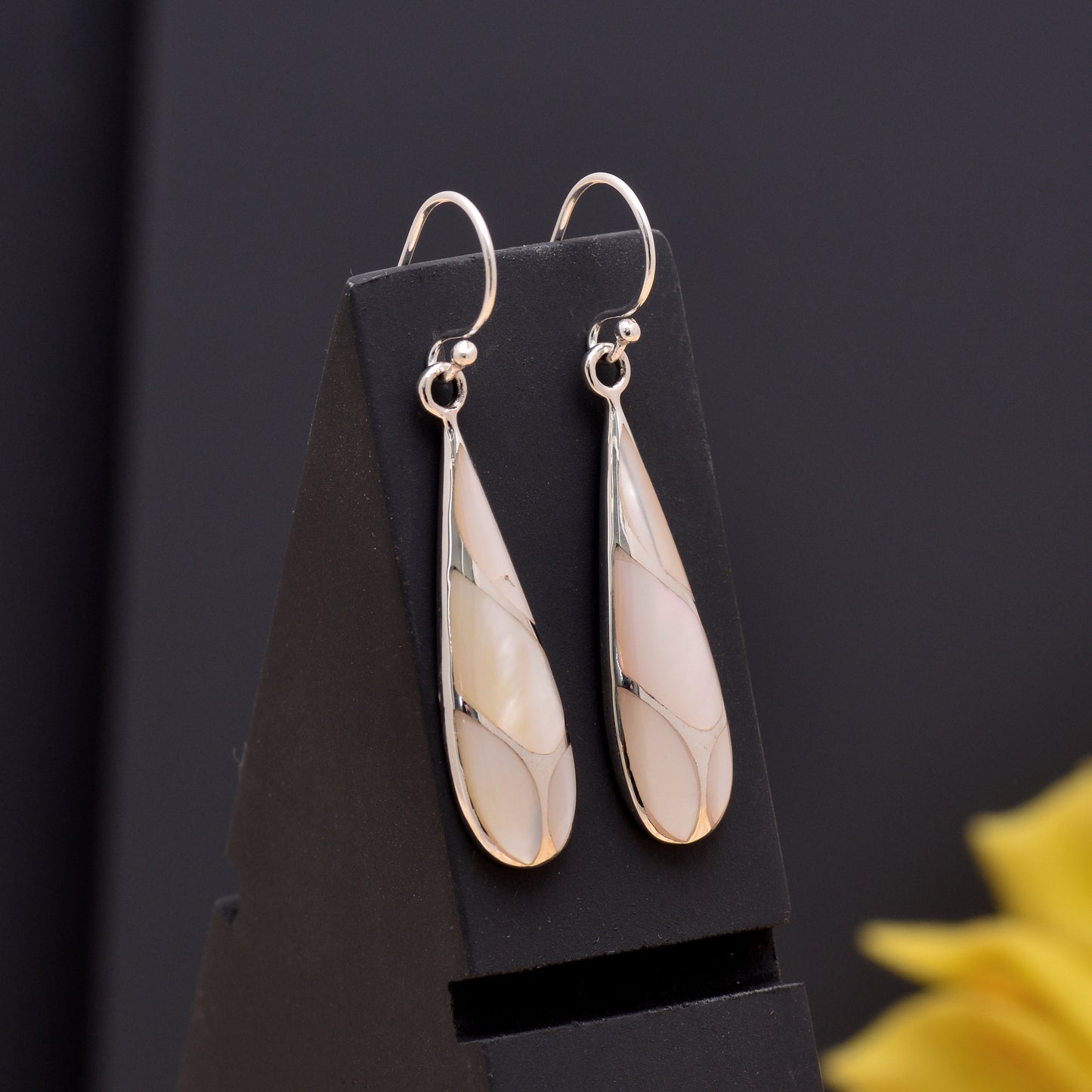 925 Sterling Silver Dangle Teardrop  Earrings For Women