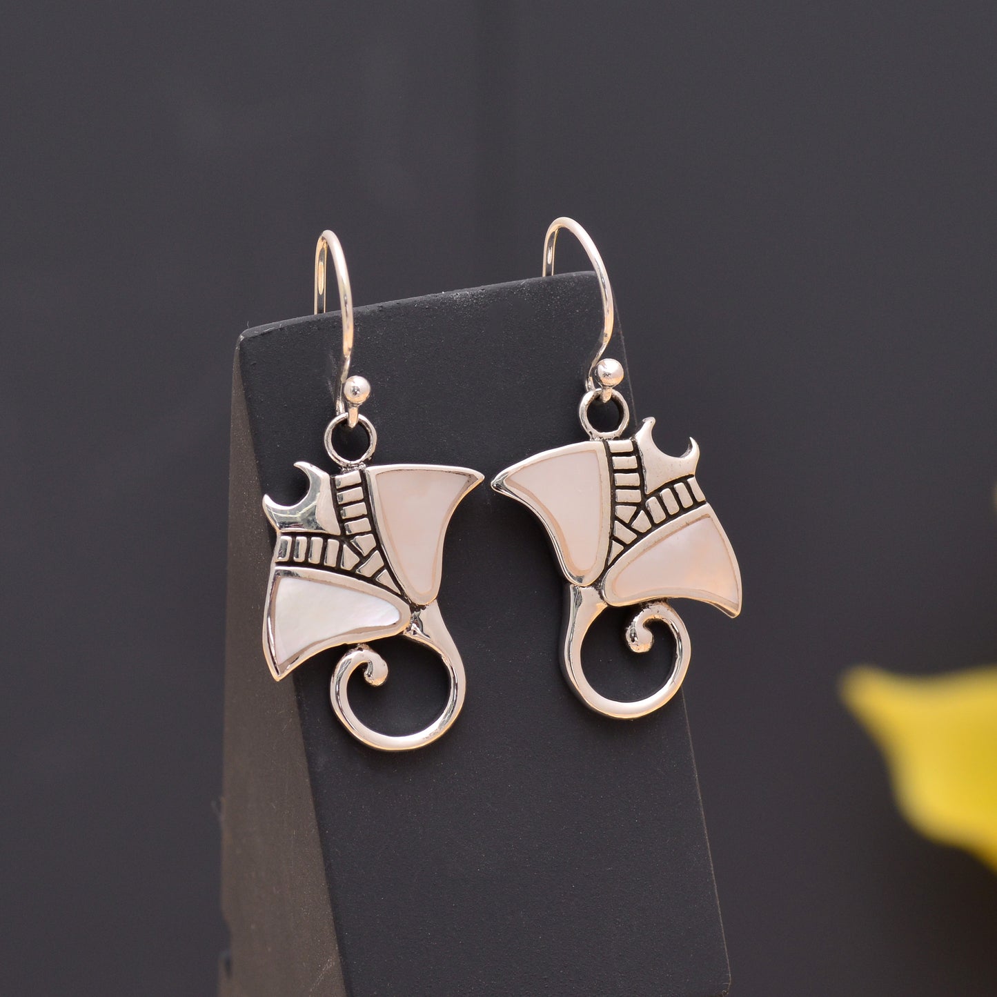 925 Sterling Silver Dangle Fish  Earrings For Women