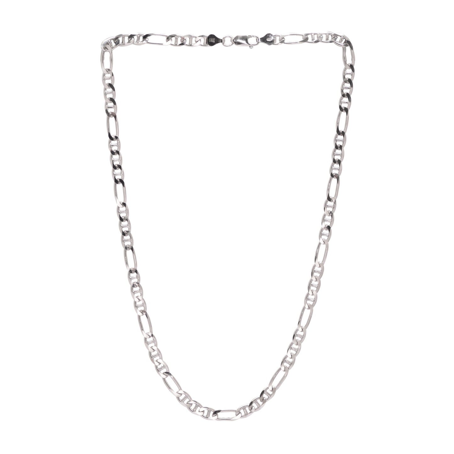 925 Sterling Silver Figaro Link Chain For Men