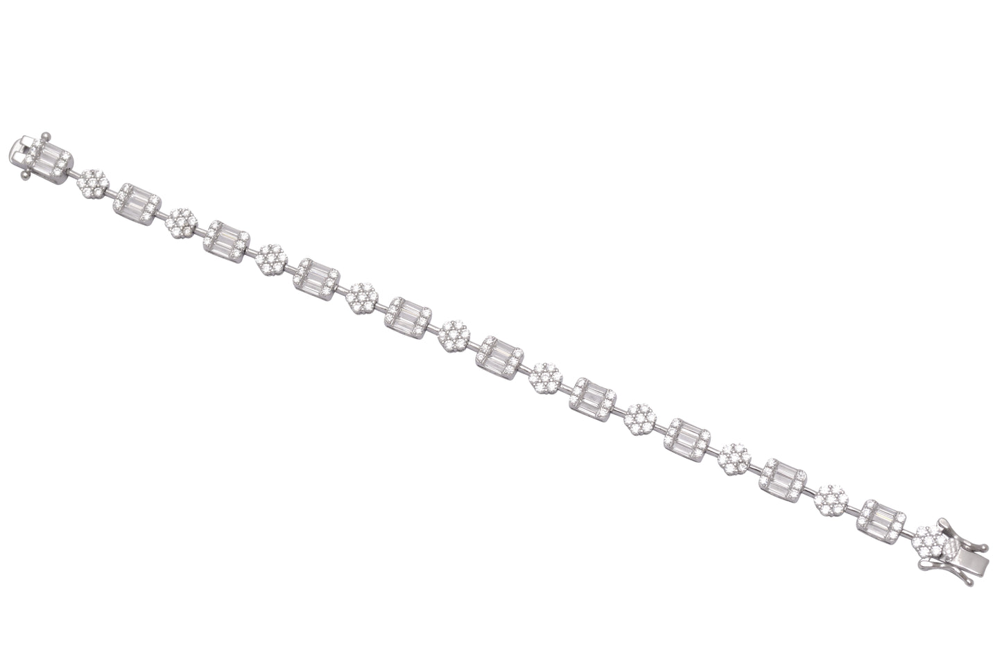 925 Sterling Silver Tennis Bracelet Women 7 in