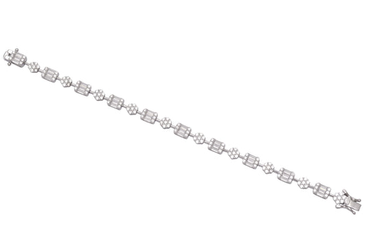 925 Sterling Silver Tennis Bracelet Women 7 in