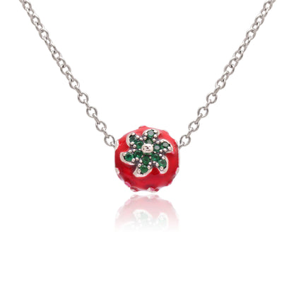 925 Sterling Silver Strawberry Pendant For Kids - Gold Trove
