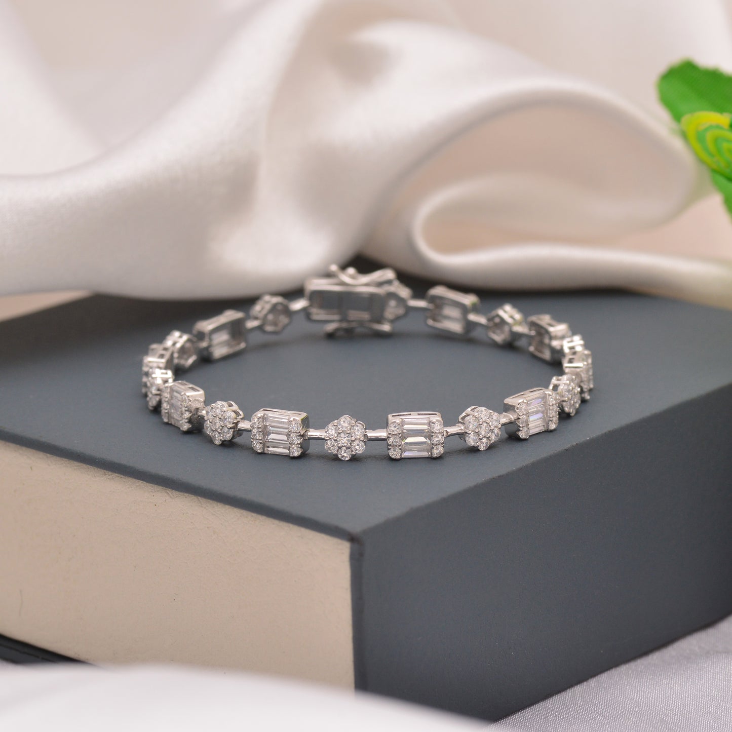 925 Sterling Silver Tennis Bracelet Women 7 in