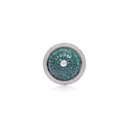 925 Sterling Silver Cubic Zircon Cocktail Ring For Women