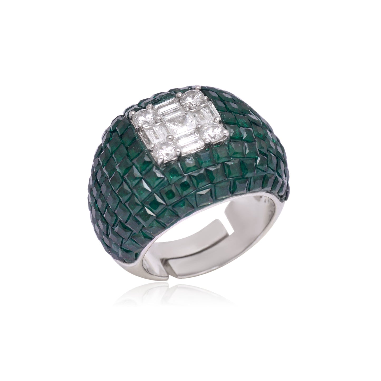 925 Sterling Silver Cocktail Ring For Women Adjustable
